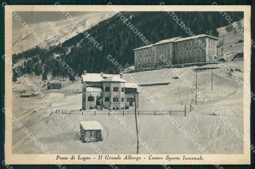 Brescia Ponte di Legno Il Grande Albergo Centro Sport Invernali cartolina RT0115 – fronte