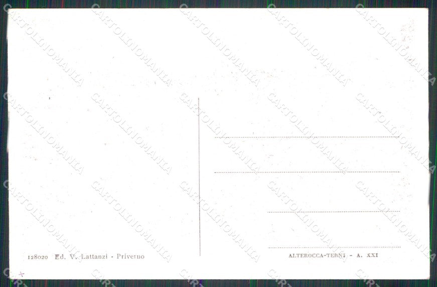 Latina Priverno Piazza Vittorio Emanuele Alterocca 128020 cartolina RT0134 – retro