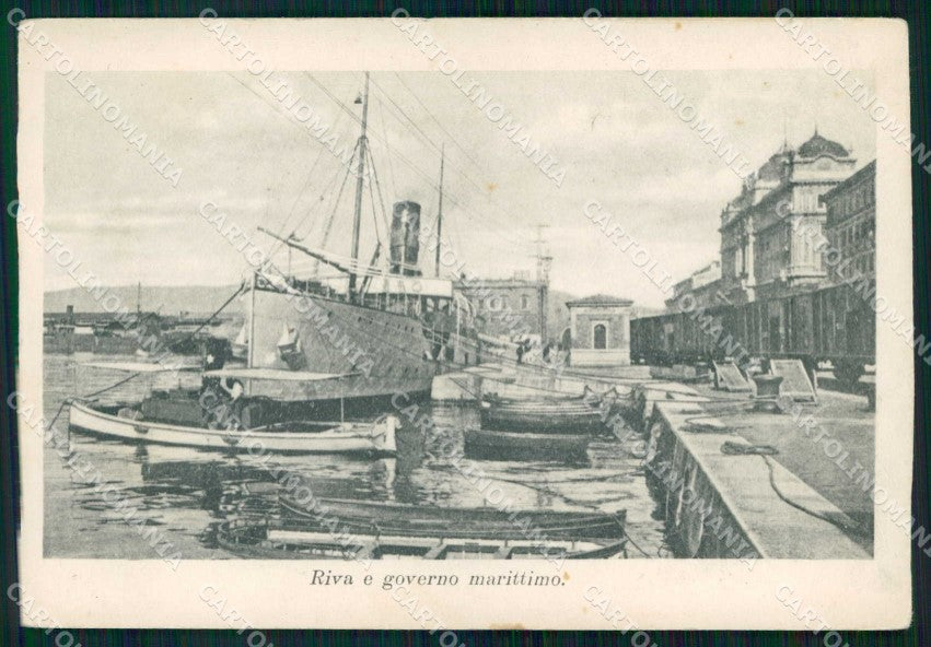 Croazia Croatia Fiume Rijeka Governo Marittimo Barche cartolina RT0160 – fronte