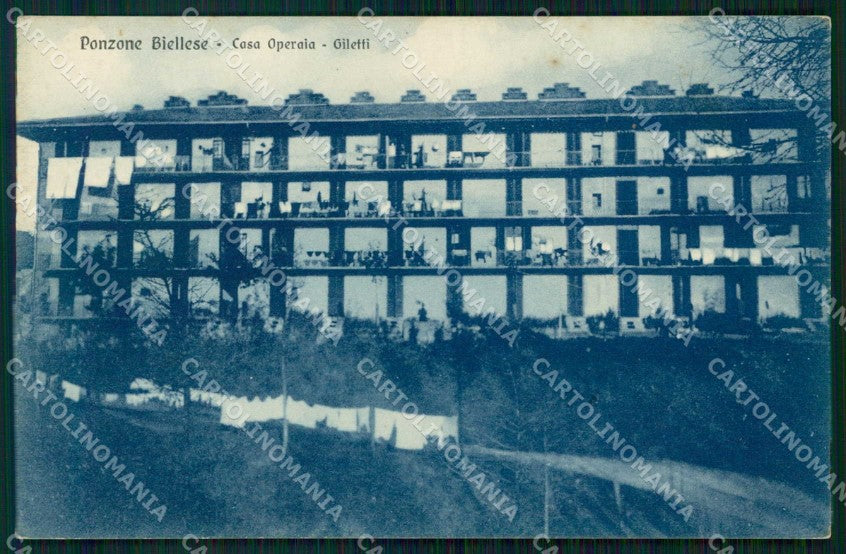 Biella Trivero Ponzone Casa Operaia Giletti cartolina RT0165 – fronte