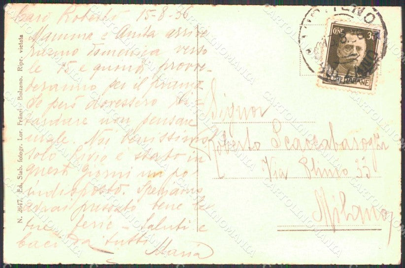 Bolzano Prati Val di Vizze Franzl 2647 cartolina RT0177 – retro