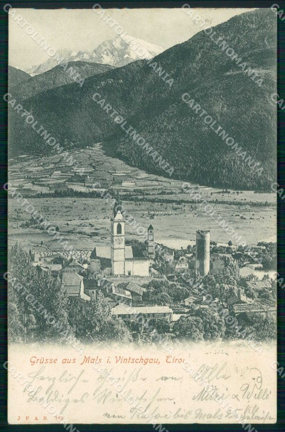 Bolzano Malles Venosta Saluti da cartolina RT0181 – fronte