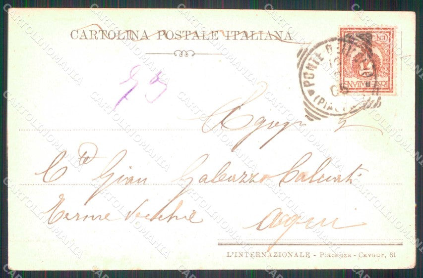 Piacenza Ponte dell'Olio cartolina RT0205 – retro