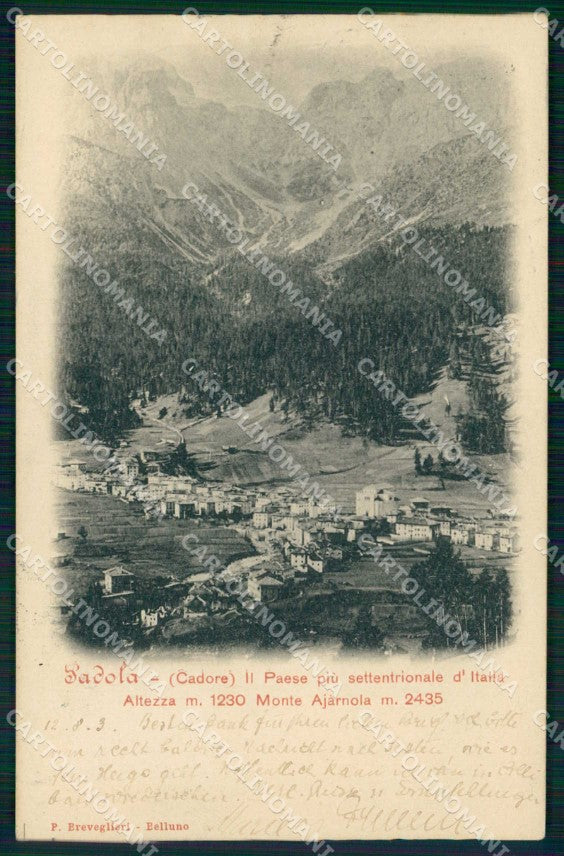 Belluno Comelico Superiore Padola Cadore Breveglieri cartolina RT0226 – fronte