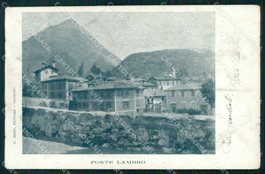 Como Ponte Lambro PIEGATA cartolina RT0229 – fronte