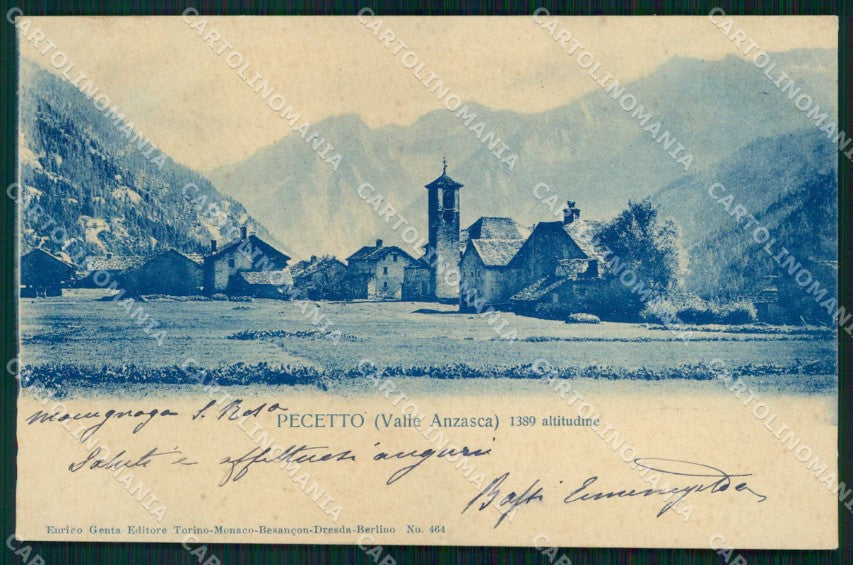 Torino Pecetto Torinese Valle Anzasca Genta 464 cartolina RT0254 – fronte