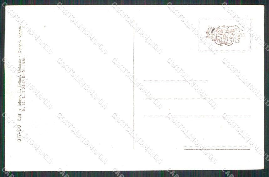 Bolzano Mendola Grandi Alberghi Franzl 317/83 cartolina RT0257 – retro