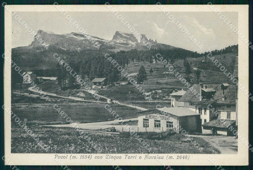 Belluno Cortina d'Ampezzo Pocol Cinque Torri e Nuvolau Brunner cartolina RT0275 – fronte