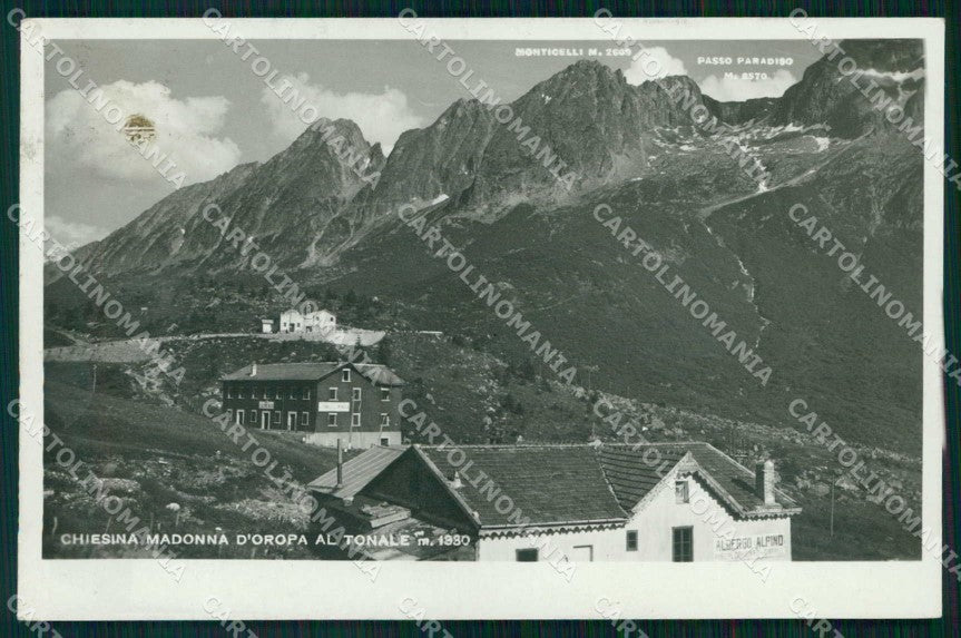 Trento Passo del Tonale Chiesina Madonna d'Oropa ABRASA Foto cartolina RT0279 – fronte