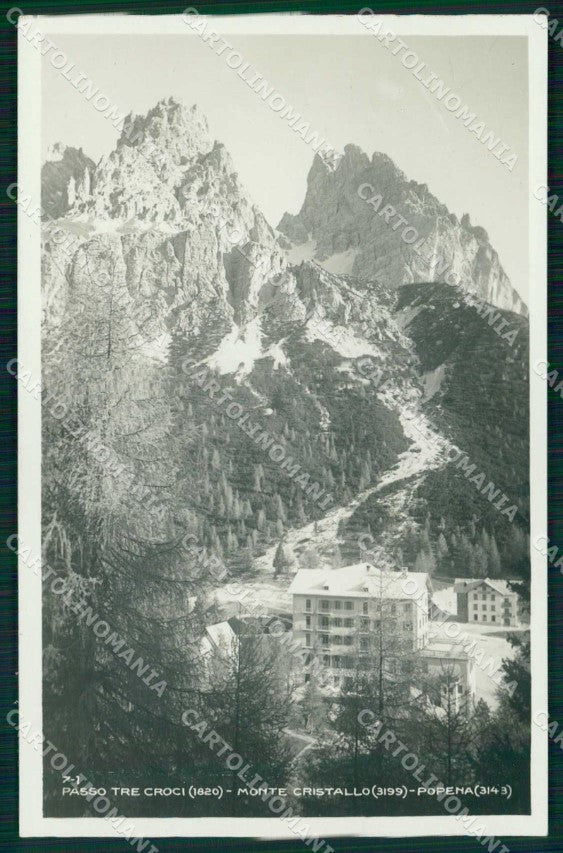 Belluno Cortina d'Ampezzo Passo Tre Croci Monte Cristallo Foto cartolina RT0292 – fronte