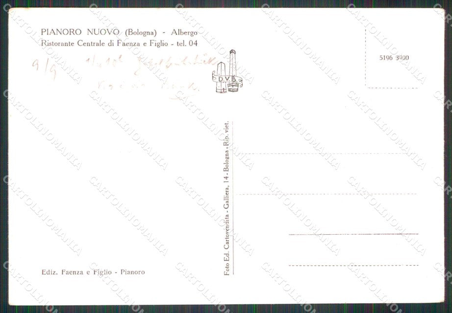 Bologna Pianoro Nuovo Albergo Ristorante FG Foto cartolina RT0311 – retro