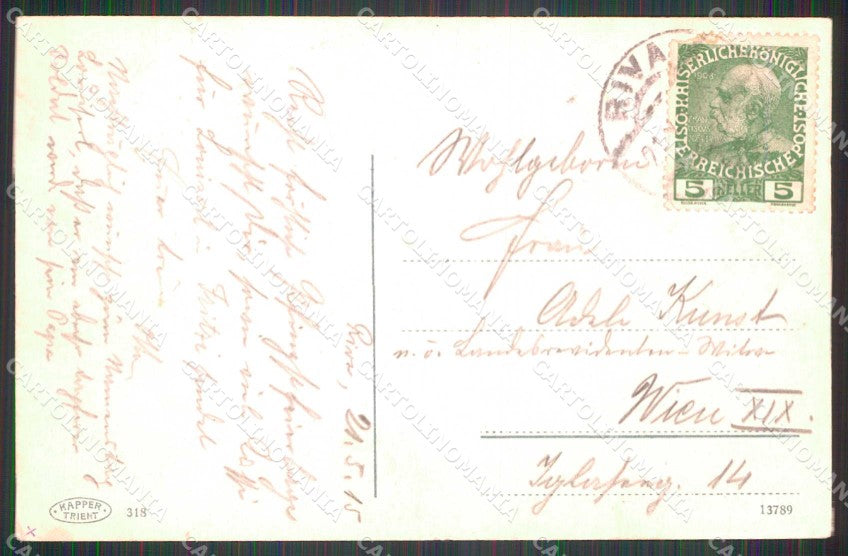 Trento Riva del Garda Lago Piroscafo cartolina RT0316 – retro