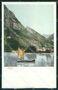Trento Riva del Garda Lago con Barca cartolina RT0332 – fronte
