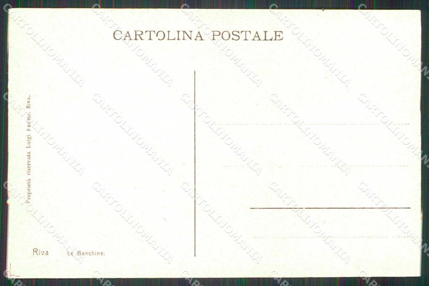 Trento Riva del Garda Lago con Barche Banchine cartolina RT0345 – retro