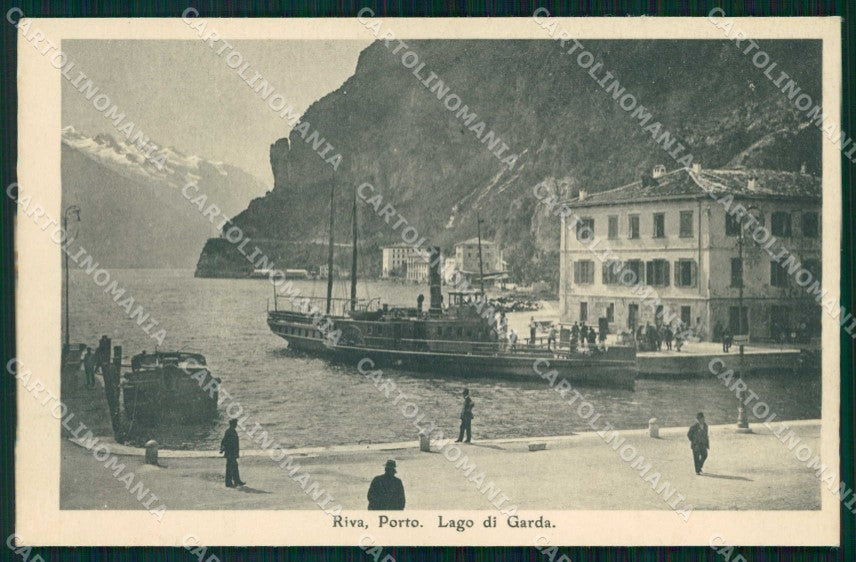 Trento Riva del Garda Porto con Barche cartolina RT0346 – fronte