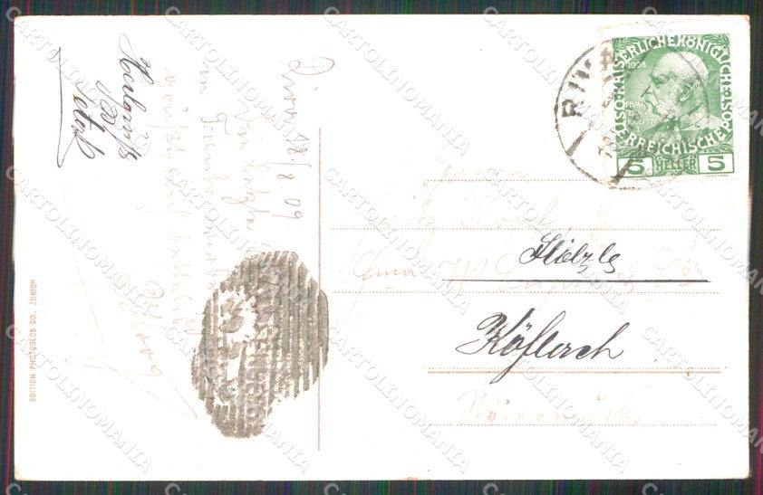 Trento Riva del Garda Porto con Barche Hotel Sole cartolina RT0360 – retro