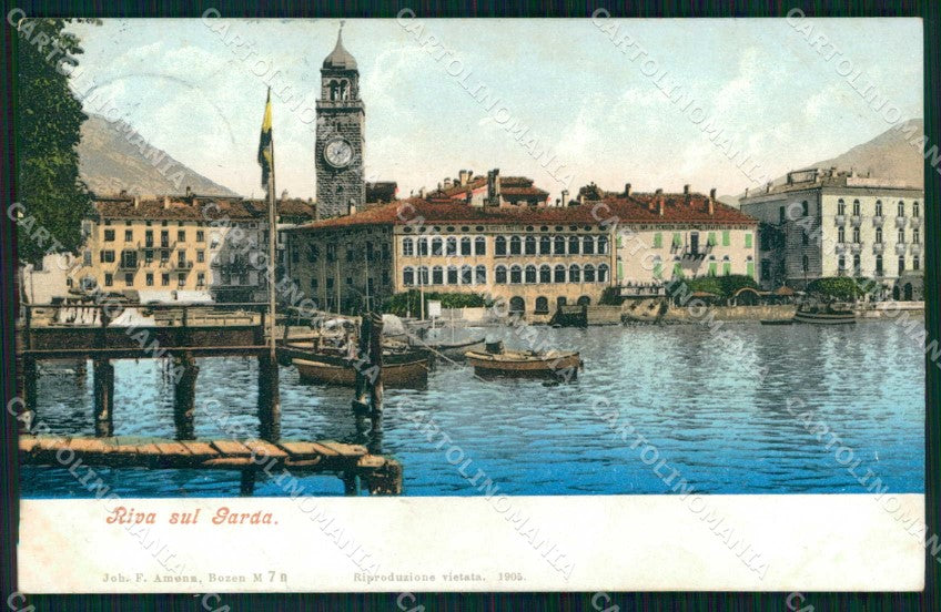 Trento Riva del Garda Lago Barche cartolina RT0362 – fronte