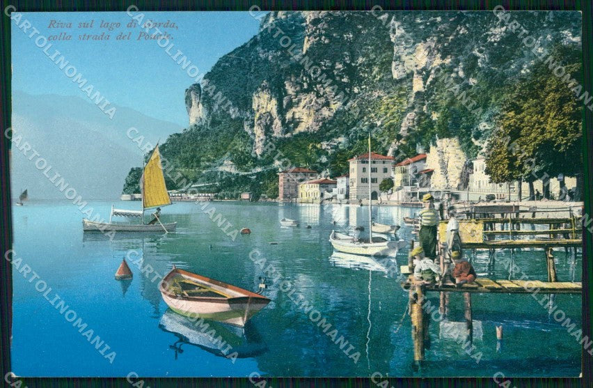 Trento Riva del Garda Lago Barche Strada del Ponale cartolina RT0363 – fronte