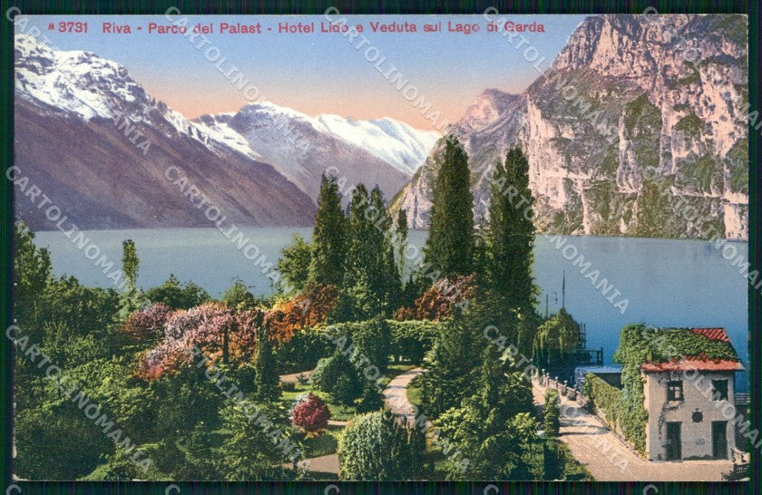 Trento Riva del Garda Parco del Palast Hotel Lido Lago cartolina RT0369 – fronte