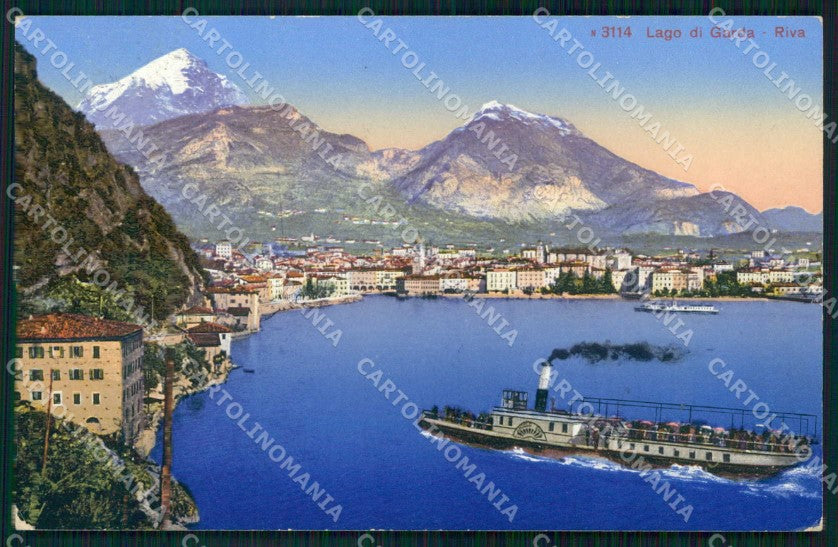 Trento Riva del Garda Lago Piroscafo cartolina RT0372 – fronte