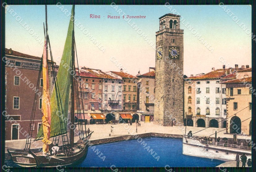 Trento Riva del Garda Piazza Tre Novembre Barche Brunner 25161 cartolina RT0374 – fronte