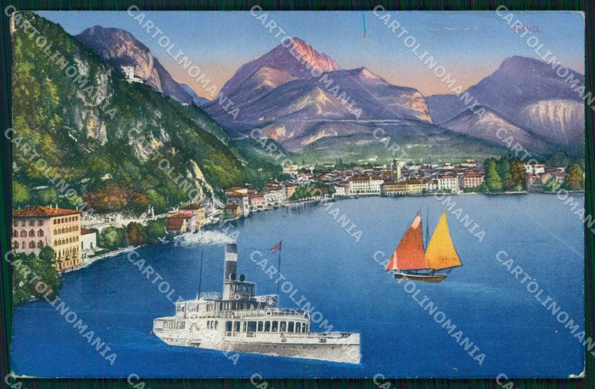 Trento Riva del Garda Lago Piroscafo cartolina RT0376 – fronte