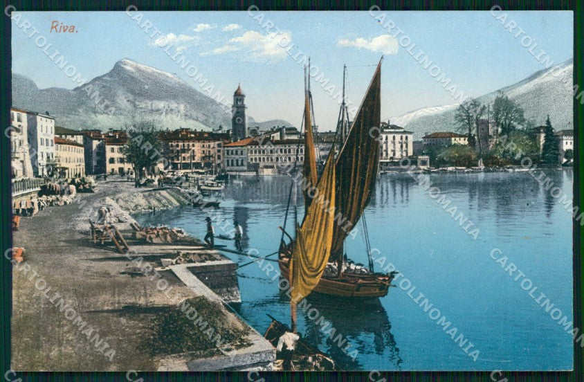 Trento Riva del Garda Lago Barche cartolina RT0397 – fronte