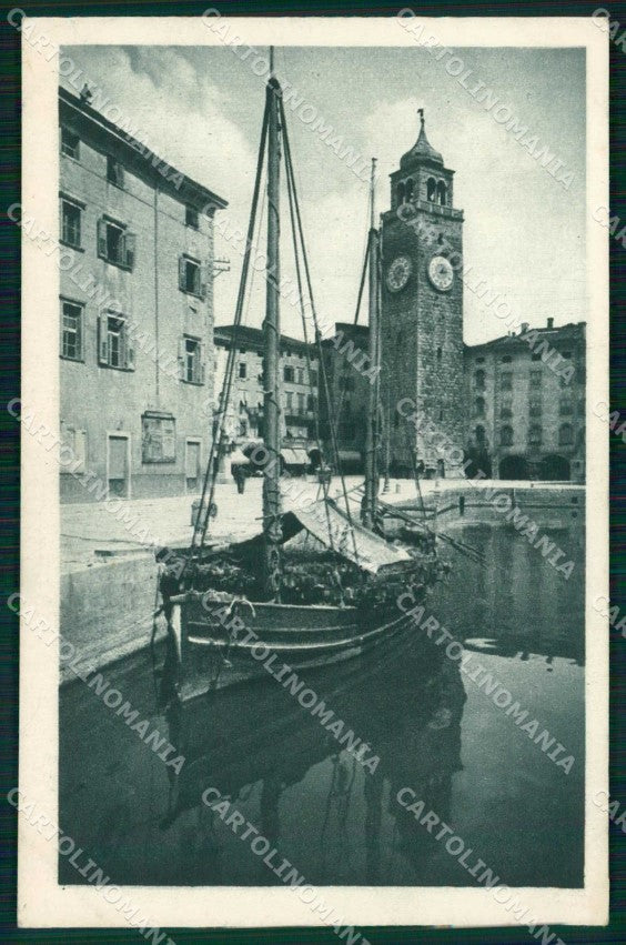 Trento Riva del Garda Lago con Barca cartolina RT0407 – fronte