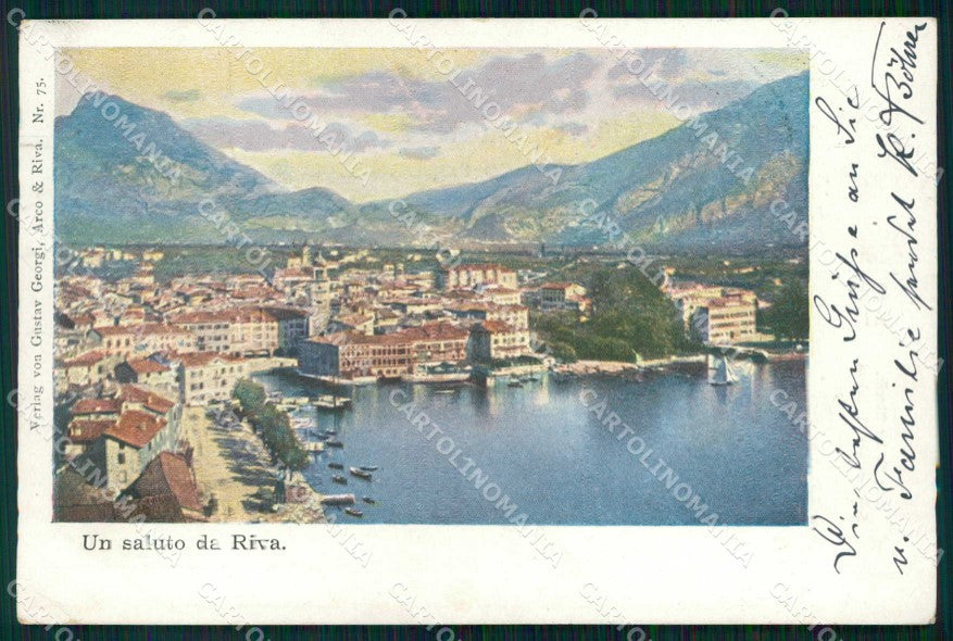 Trento Riva del Garda Saluto da Lago cartolina RT0410 – fronte