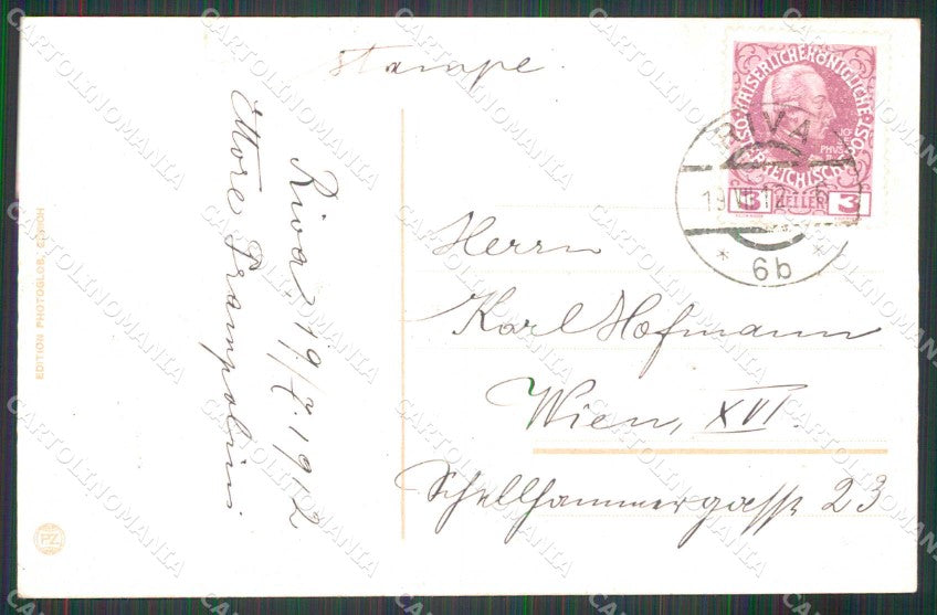 Trento Riva del Garda Lago Piroscafo Hotel Sole cartolina RT0418 – retro