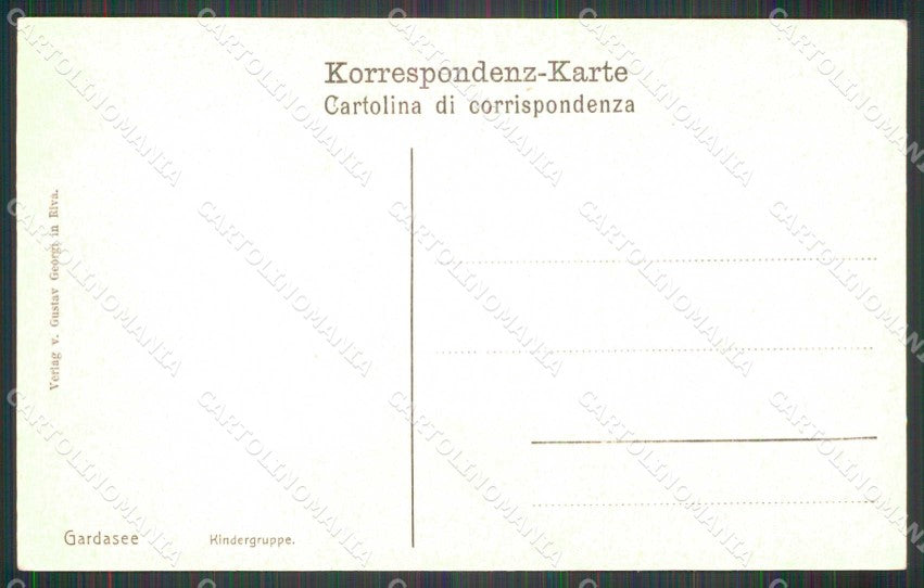 Trento Riva del Garda Gruppo di Bambini Costumi Kindergruppe cartolina RT0428 – retro