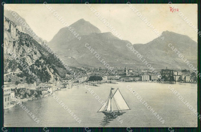 Trento Riva del Garda Lago Barca a Vela Stengel 7111 cartolina RT0447 – fronte