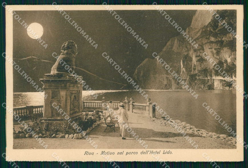 Trento Riva del Garda Parco Hotel Lido Chiaro di Luna cartolina RT0462 – fronte