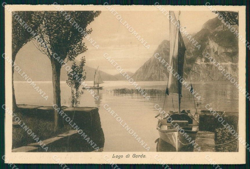 Trento Riva del Garda Lago Barche cartolina RT0463 – fronte