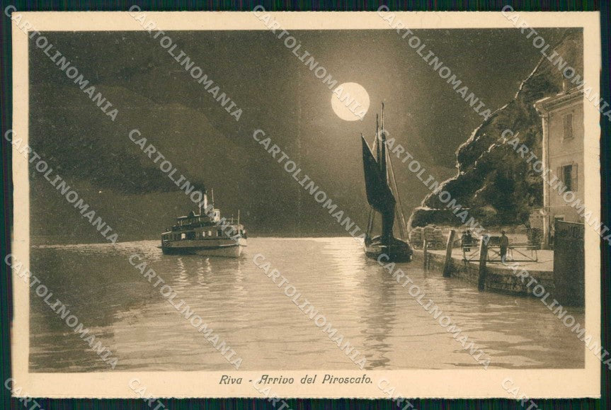 Trento Riva del Garda Arrivo del Piroscafo Chiaro di Luna cartolina RT0467 – fronte