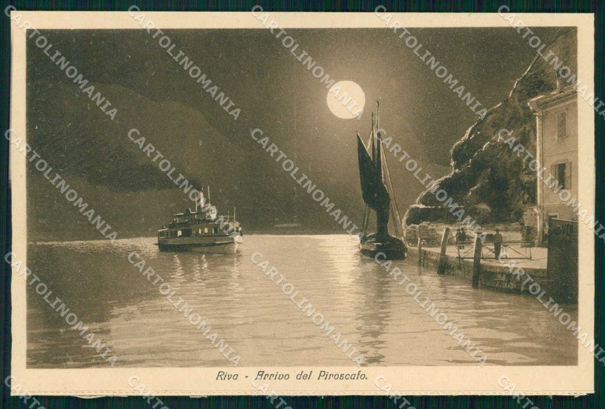 Trento Riva del Garda Arrivo del Piroscafo Chiaro di Luna cartolina RT0474 – fronte