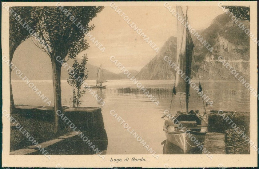 Trento Riva del Garda Lago Barche cartolina RT0484 – fronte