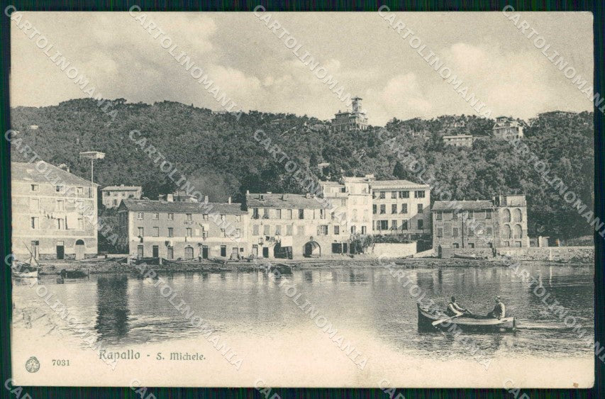 Genova Rapallo San Michele Barca Brunner 7031 cartolina RT0493 – fronte