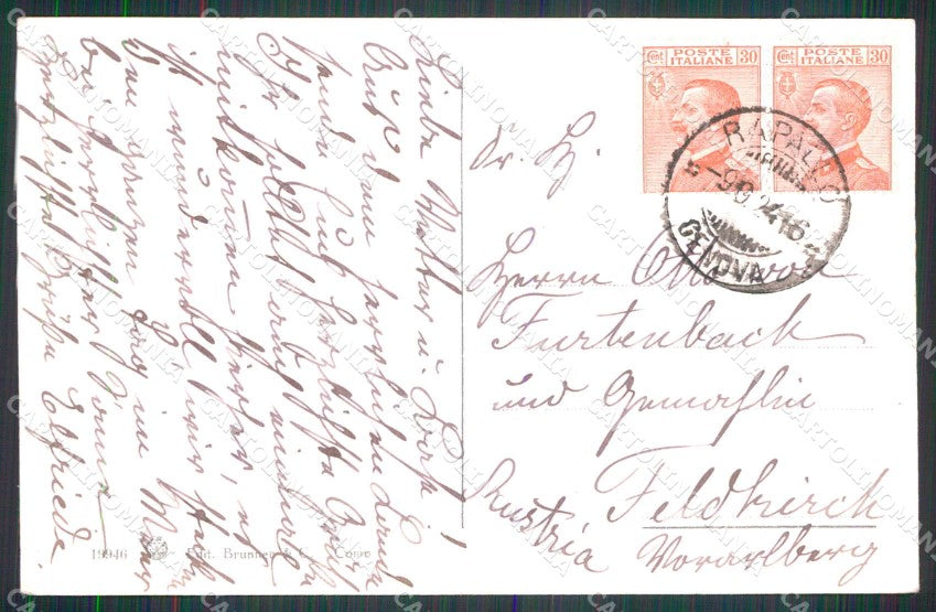 Genova Rapallo Brunner 19946 cartolina RT0495 – retro