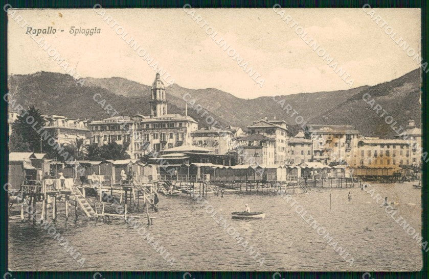 Genova Rapallo Spiaggia cartolina RT0505 – fronte