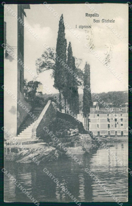 Genova Rapallo San Michele Cipressi cartolina RT0512 – fronte