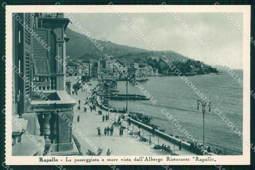 Genova Rapallo Passeggiata a Mare cartolina RT0516 – fronte