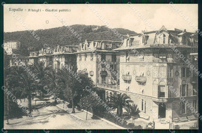 Genova Rapallo Alberghi Giardini Pubblici Brunner 22634 cartolina RT0517 – fronte