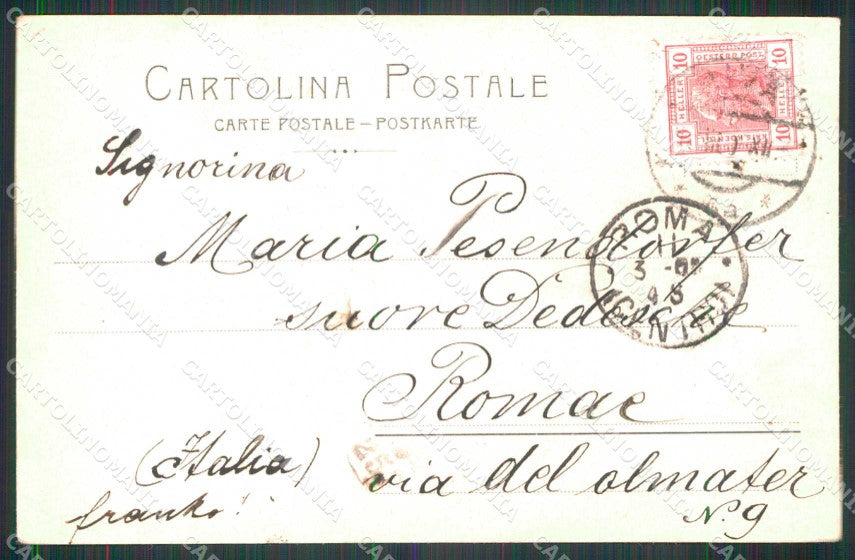 Genova Rapallo Hotel Pension Braun Bellevue cartolina RT0521 – retro
