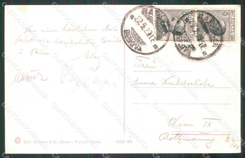 Genova Rapallo San Michele Brunner 403/42 cartolina RT0522 – retro