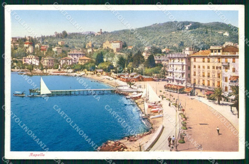 Genova Rapallo Spiaggia Barche Brunner 403/129 cartolina RT0524 – fronte