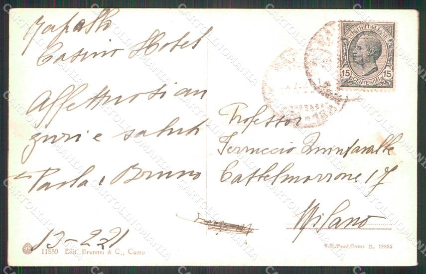 Genova Rapallo Barche Brunner 11859 cartolina RT0536 – retro