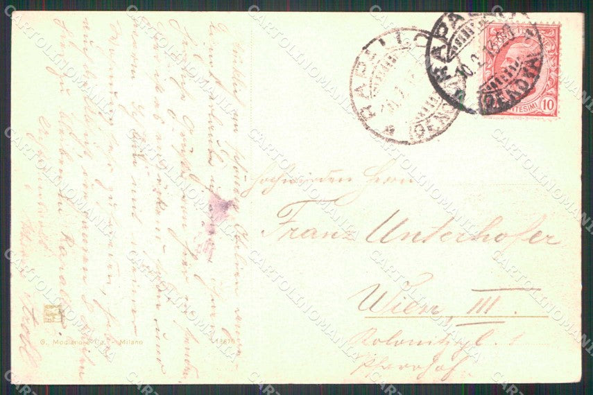 Genova Rapallo Barche Modiano 13670 cartolina RT0540 – retro