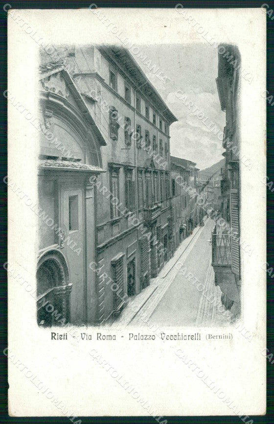 Rieti Città Via Roma Palazzo Vecchiarelli cartolina RT0556 – fronte