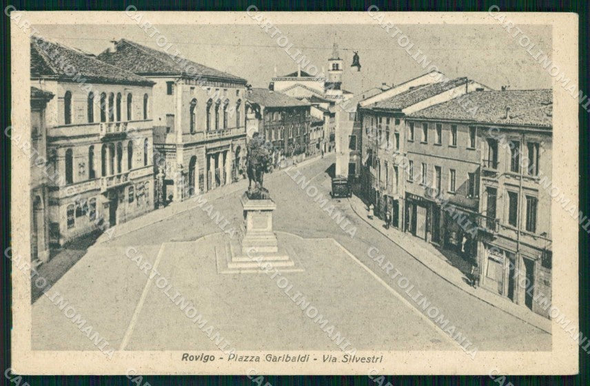 Rovigo Città Piazza Garibaldi Via Silvestri cartolina RT0561 – fronte
